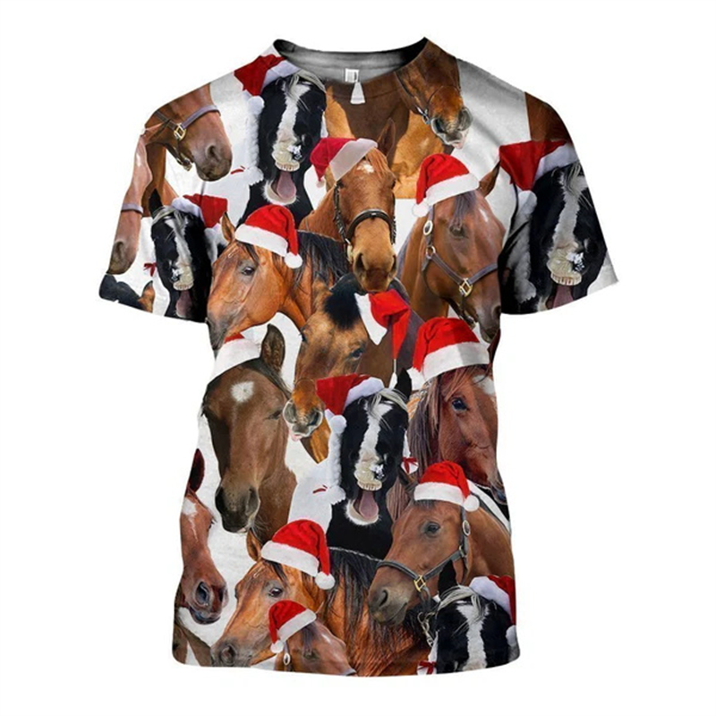 3D Printing Xmas - T-shirt à manches longues avec animaux