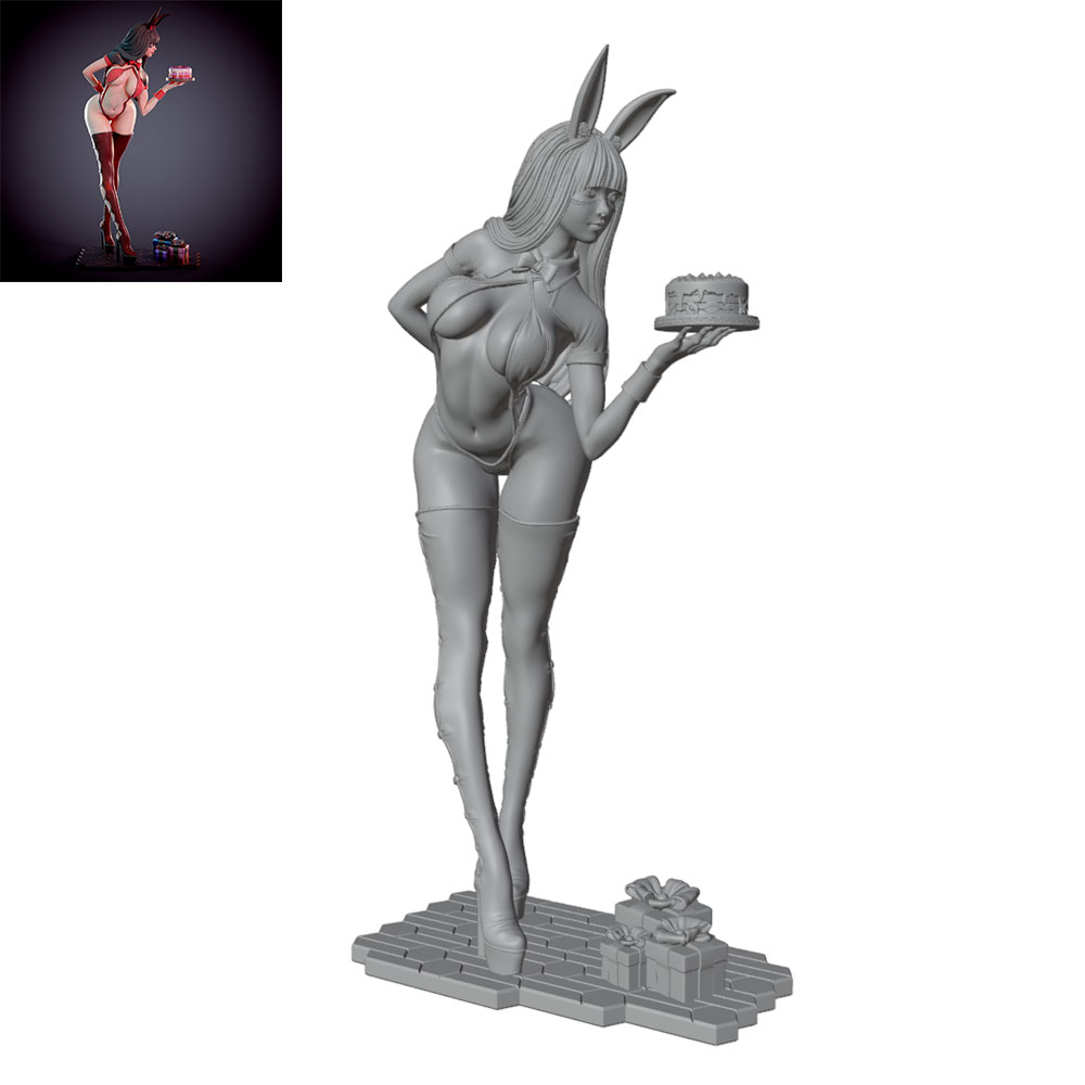 3D Printing Apps - Personnage de fille lapin sur le