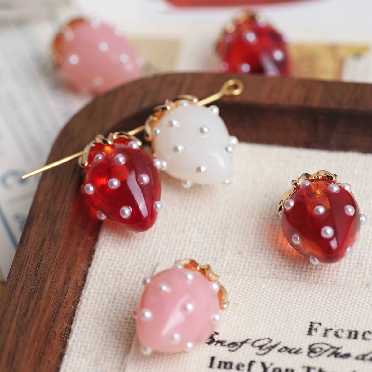 3D Printing Apps - Lot de 2 perles acryliques 3D