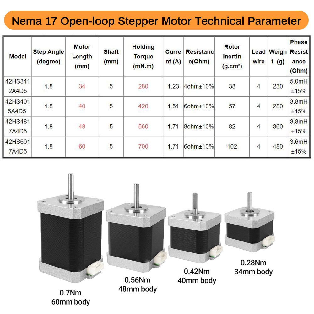 Moteur pas à pas Nema17 42 à 4 - 3D Printing Machine avis et prix